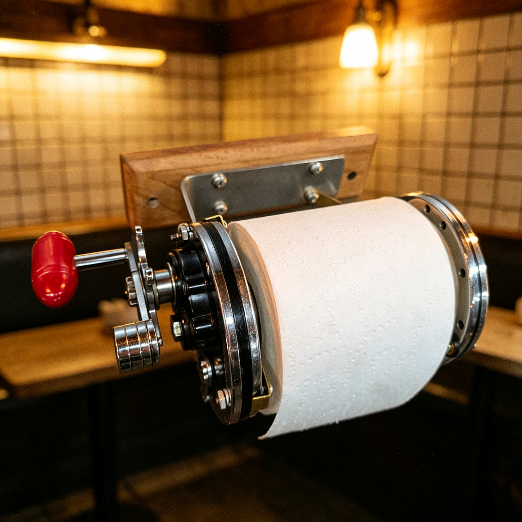 Fishing Reel Toilet Paper Holder – Wall Mounted