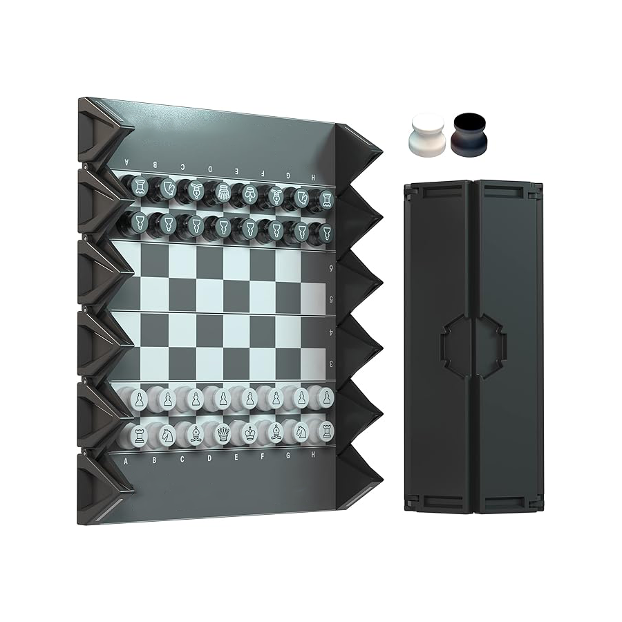 6-inch Magnetic Unique Chess Set - Folding Chessboard