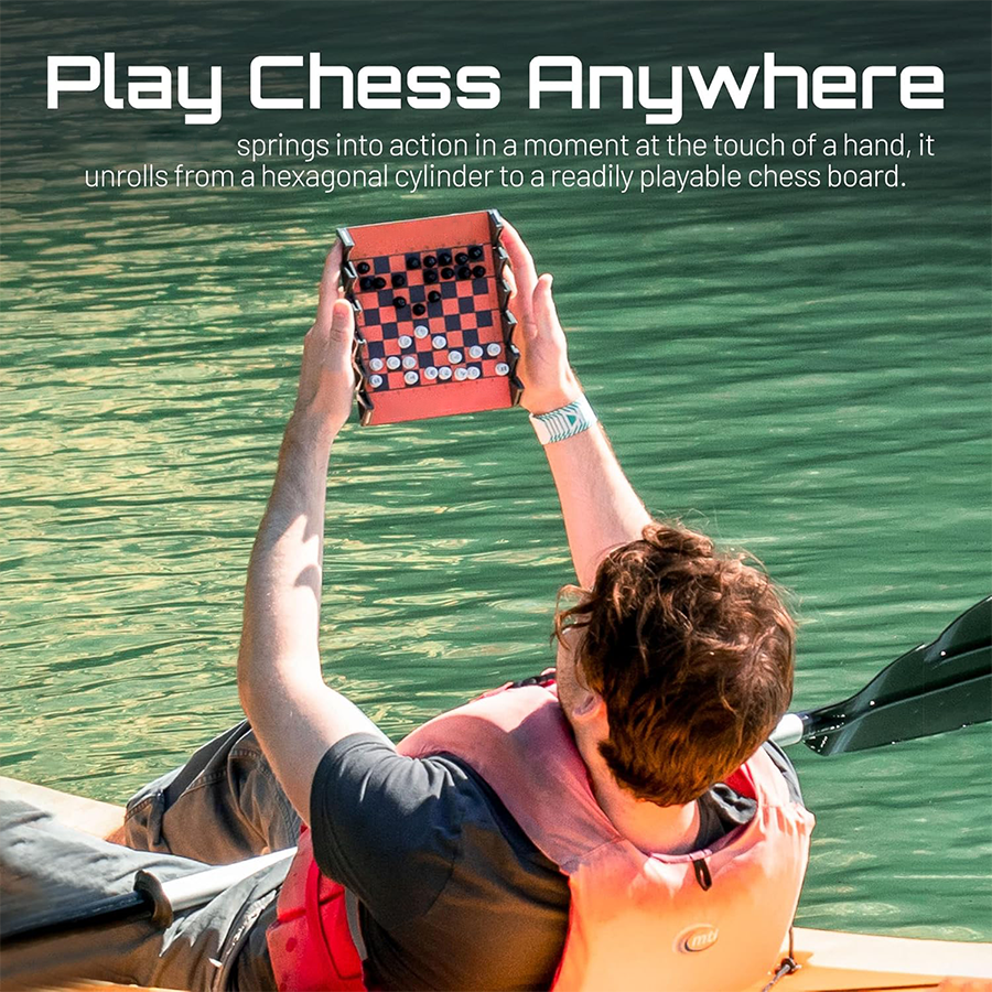 6-inch Magnetic Unique Chess Set - Folding Chessboard