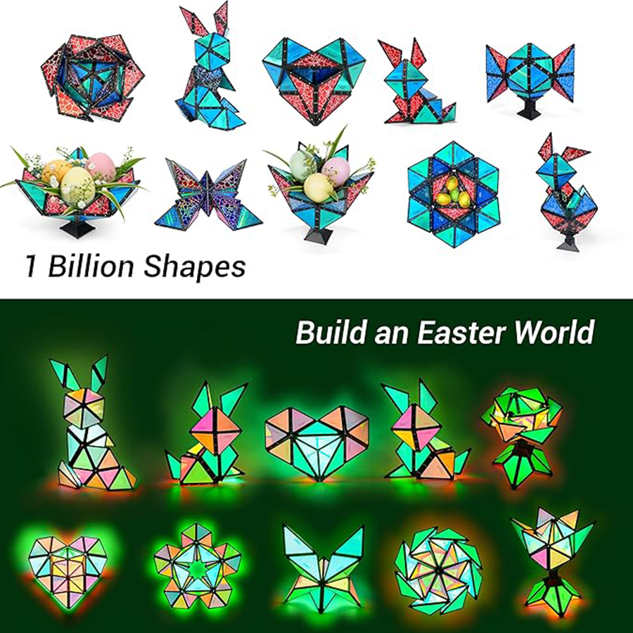 The magnetic pyramid: One cube can be transformed into 1 billion shapes
