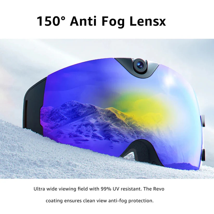 4K UHD Ski Goggles – Built-In 4K Camera