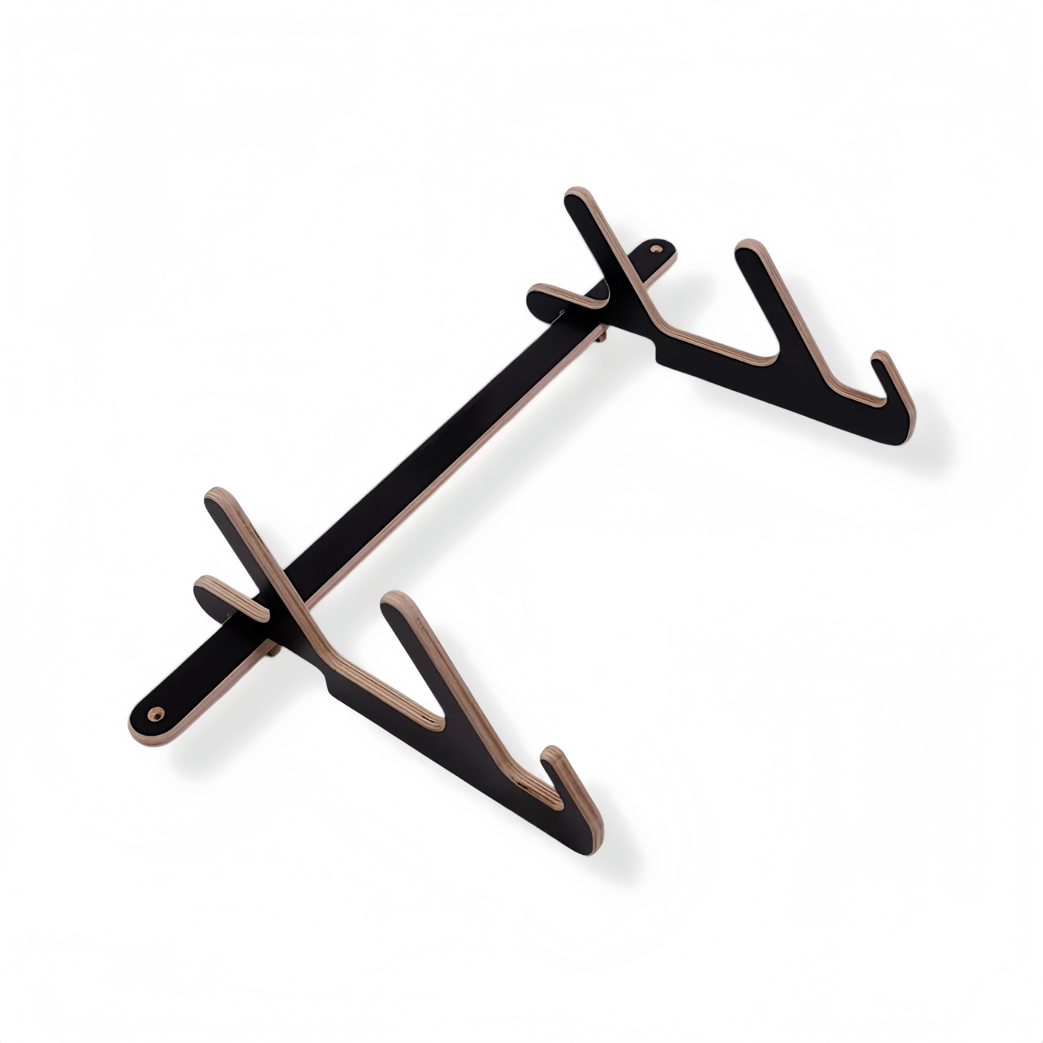 Wall-Mounted Ski Rack — Horizontal Ski Storage Display Rack