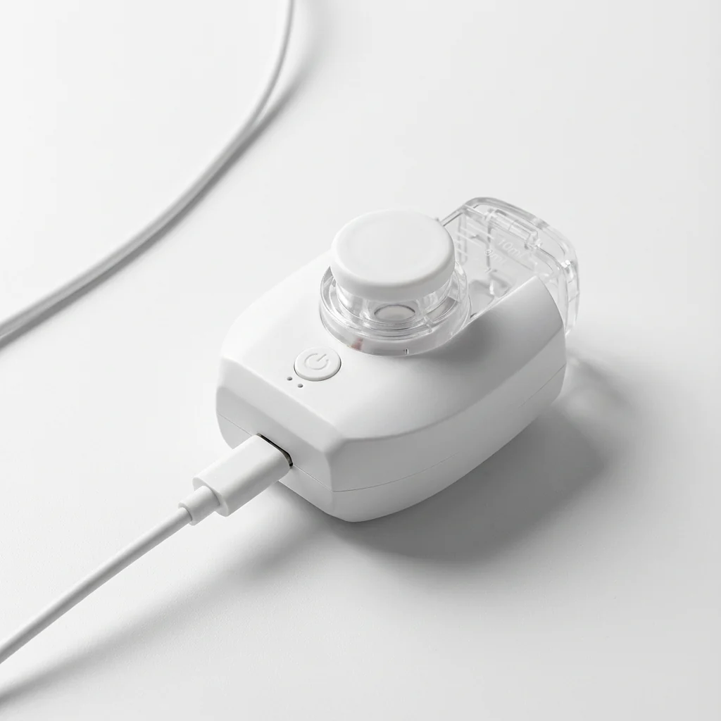 Portable and compact breathing nebulizer