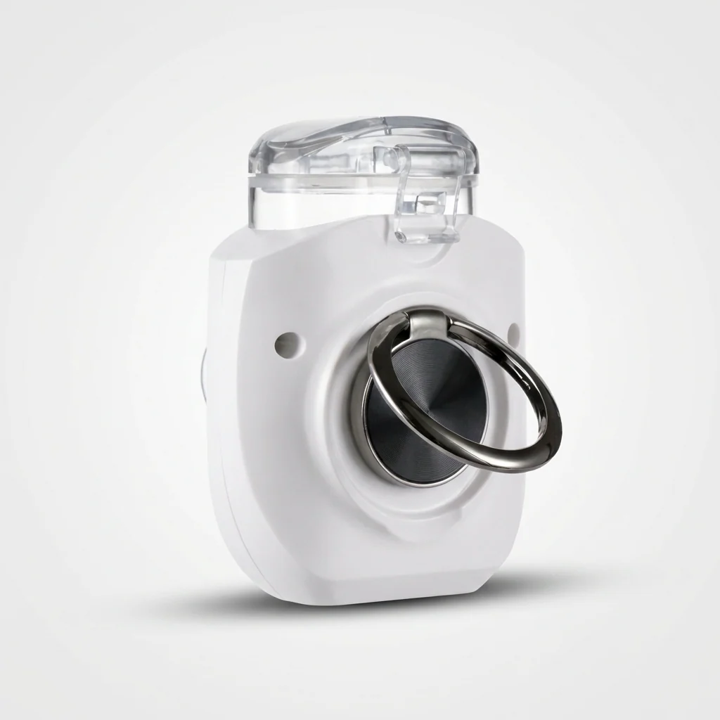 Portable and compact breathing nebulizer