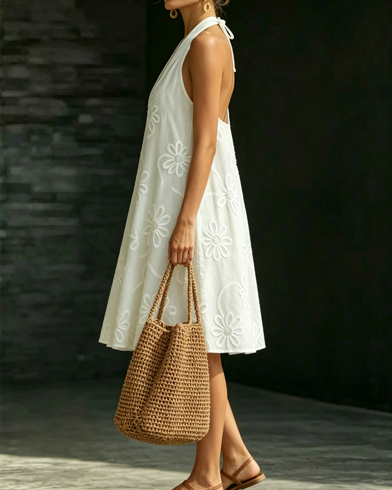 Women's fashionable spring/summer comfortable floral dress