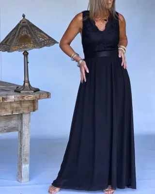 Boho Casual Lace Hem Slip Dress