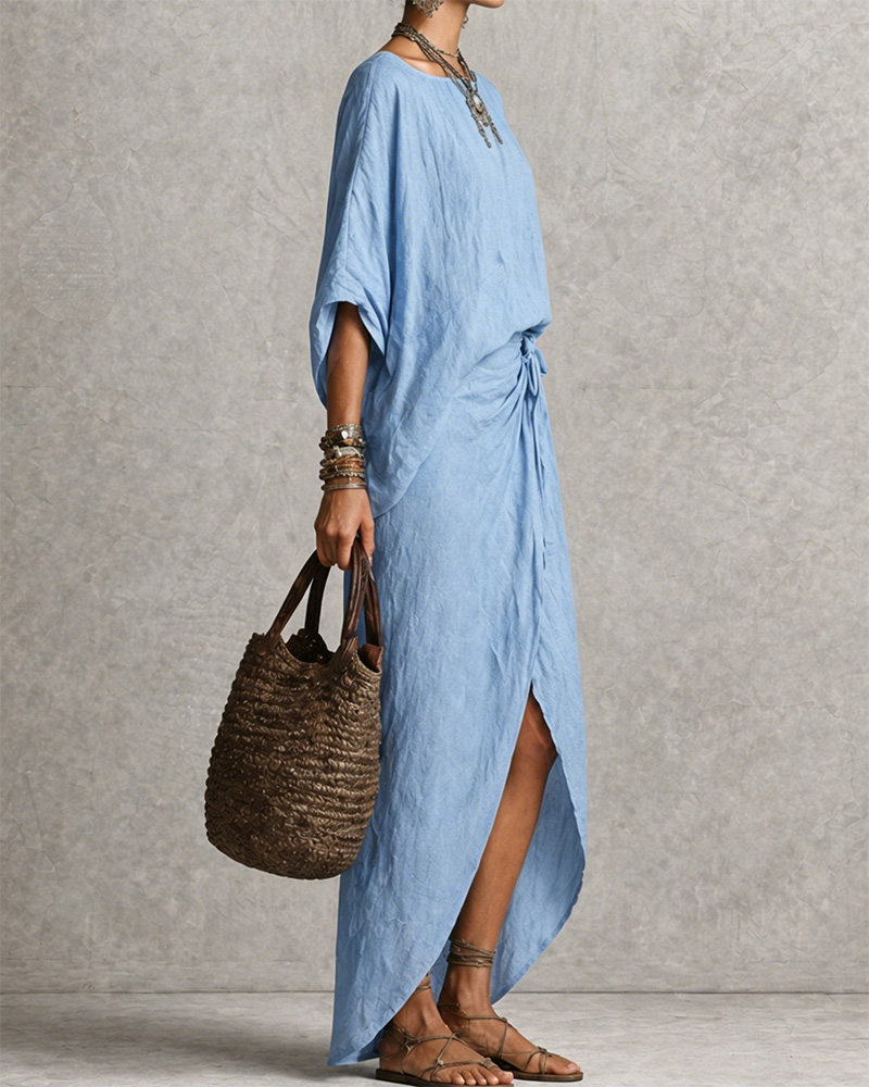 Women's Spring/Summer Linen Comfort Top and Skirt Set