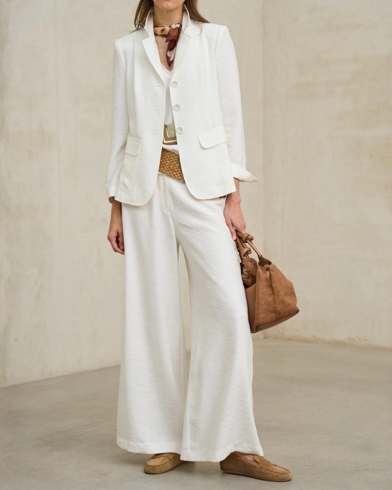 Women’s Lightweight Jacket & Wide Leg Pants 2-Piece Set