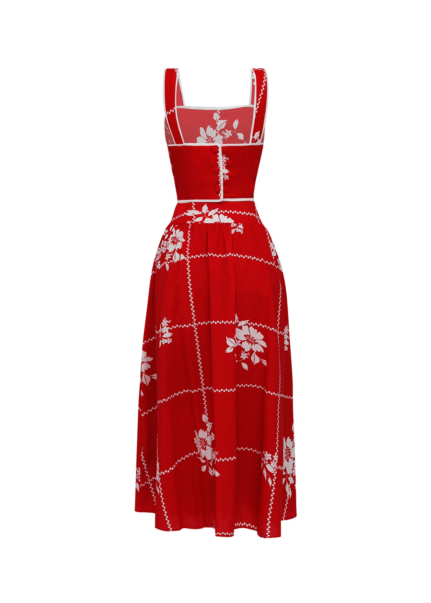 Conjunto de falda con estampado floral