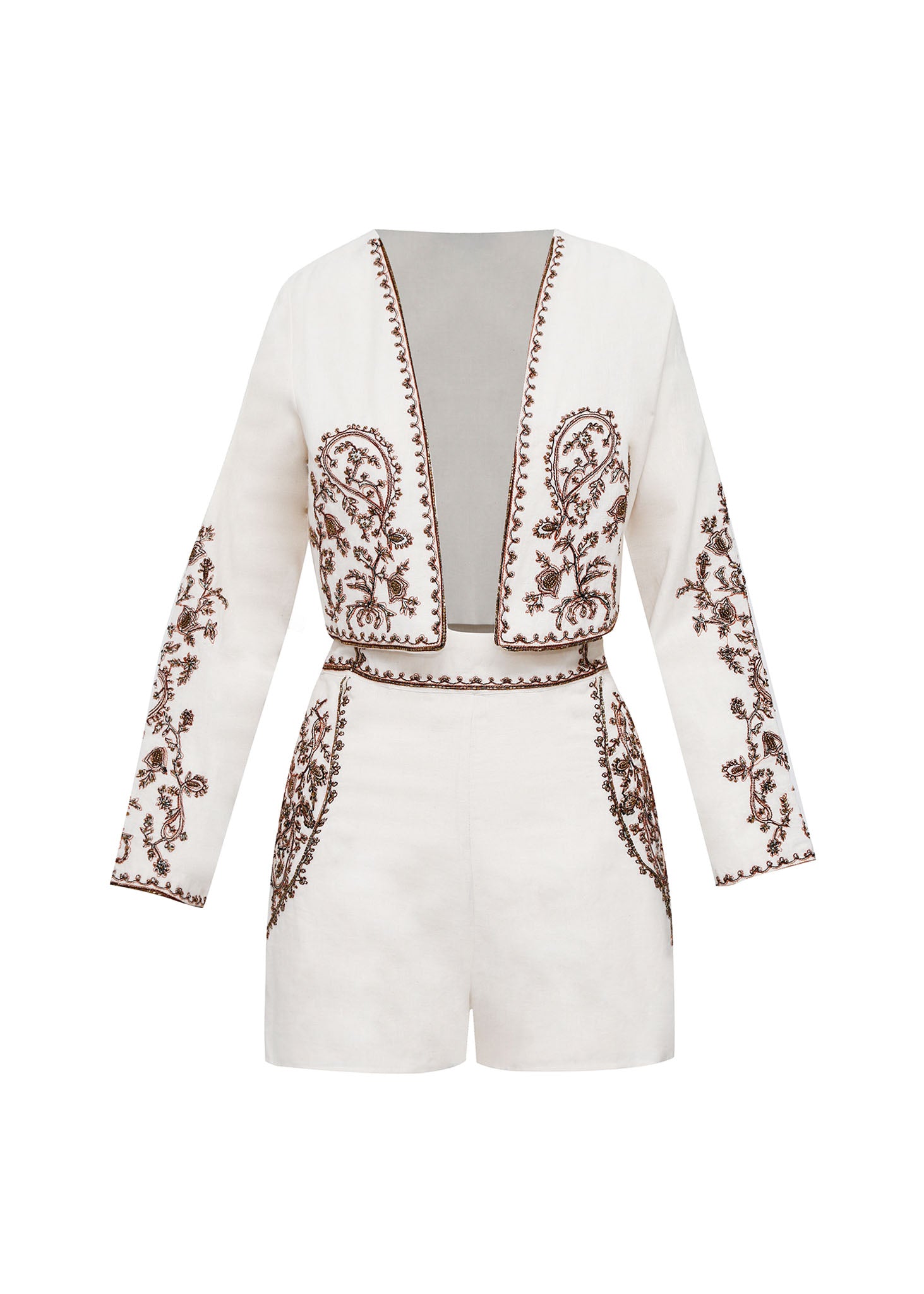 Conjunto en lino blanco