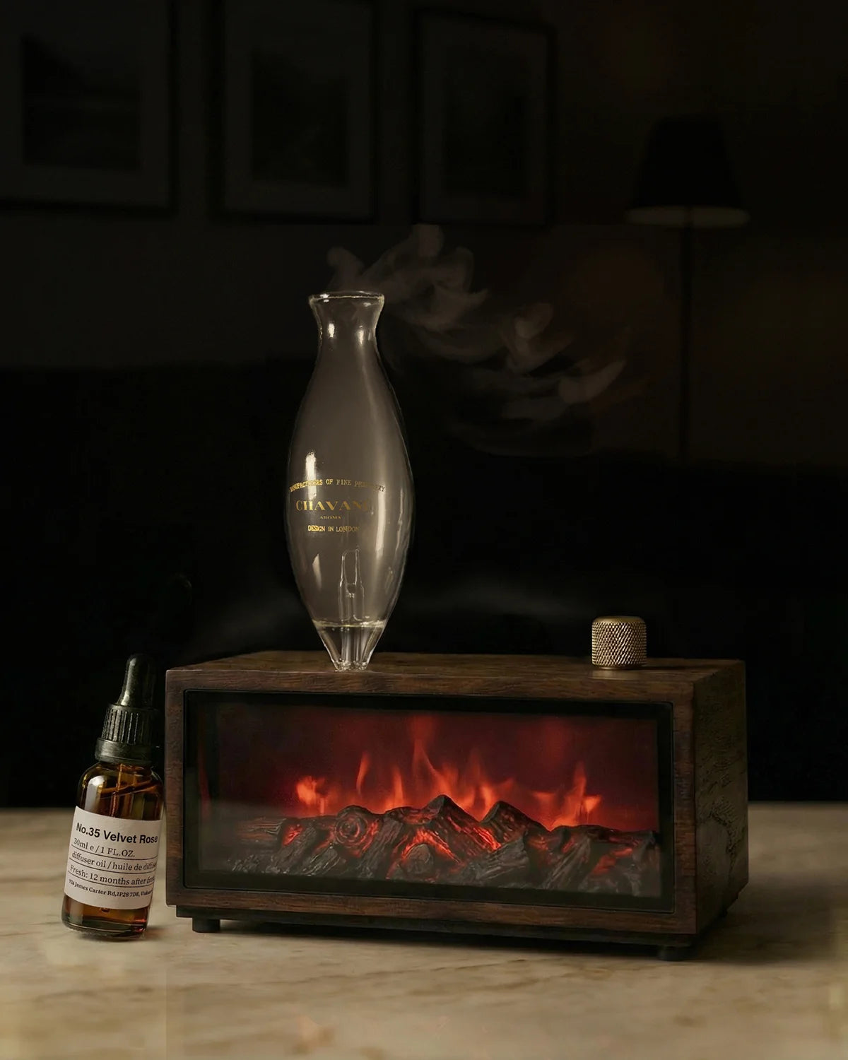 Gloryboundus Retro Fireplace Waterless Nebulizing Balsam Fir Diffuser - Hearth Edition