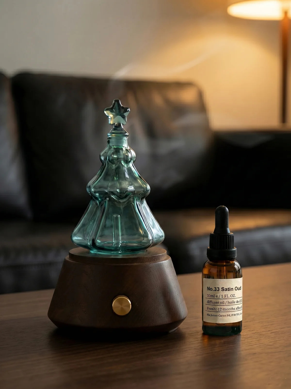 Gloryboundus Retro Waterless Nebulizing Ash Wood Diffuser - Pinecone Edition (Cordless)