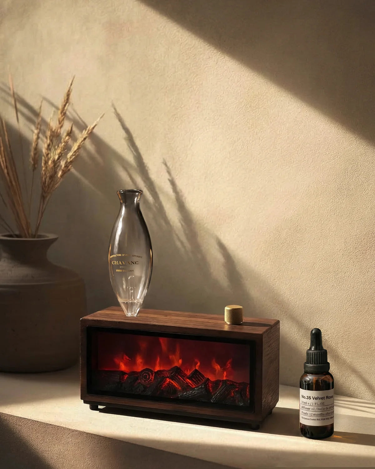 Gloryboundus Retro Fireplace Waterless Nebulizing Balsam Fir Diffuser - Hearth Edition