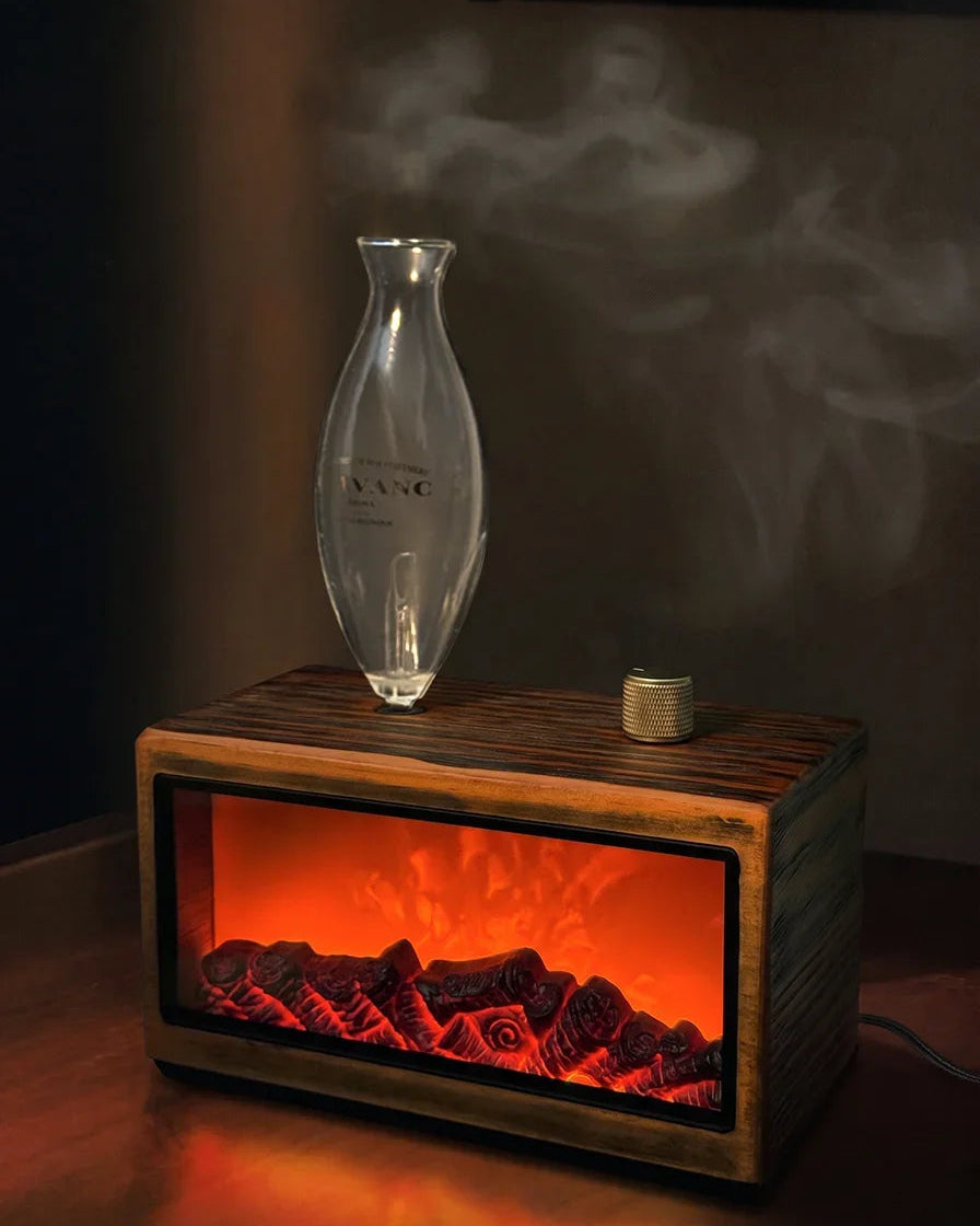 Gloryboundus Retro Fireplace Waterless Nebulizing Wood Diffuser - Essentials