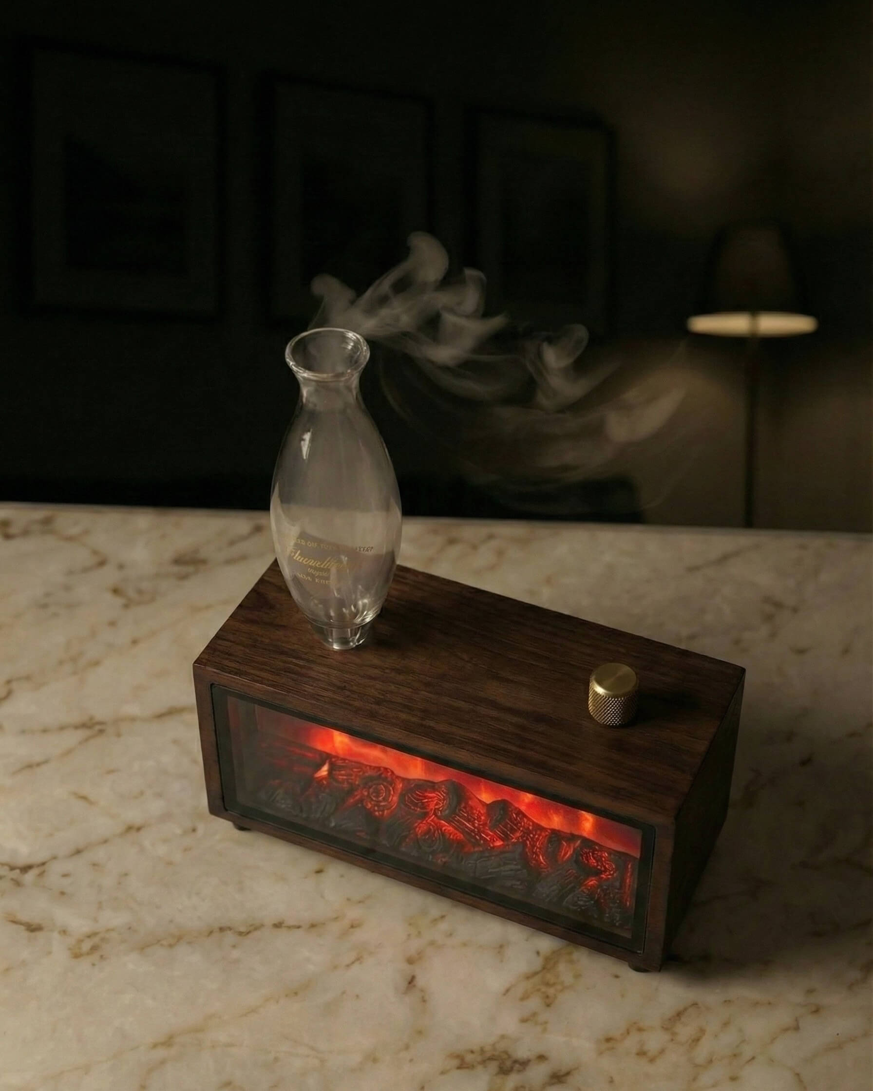 Gloryboundus Retro Fireplace Waterless Nebulizing Balsam Fir Diffuser - Hearth Edition