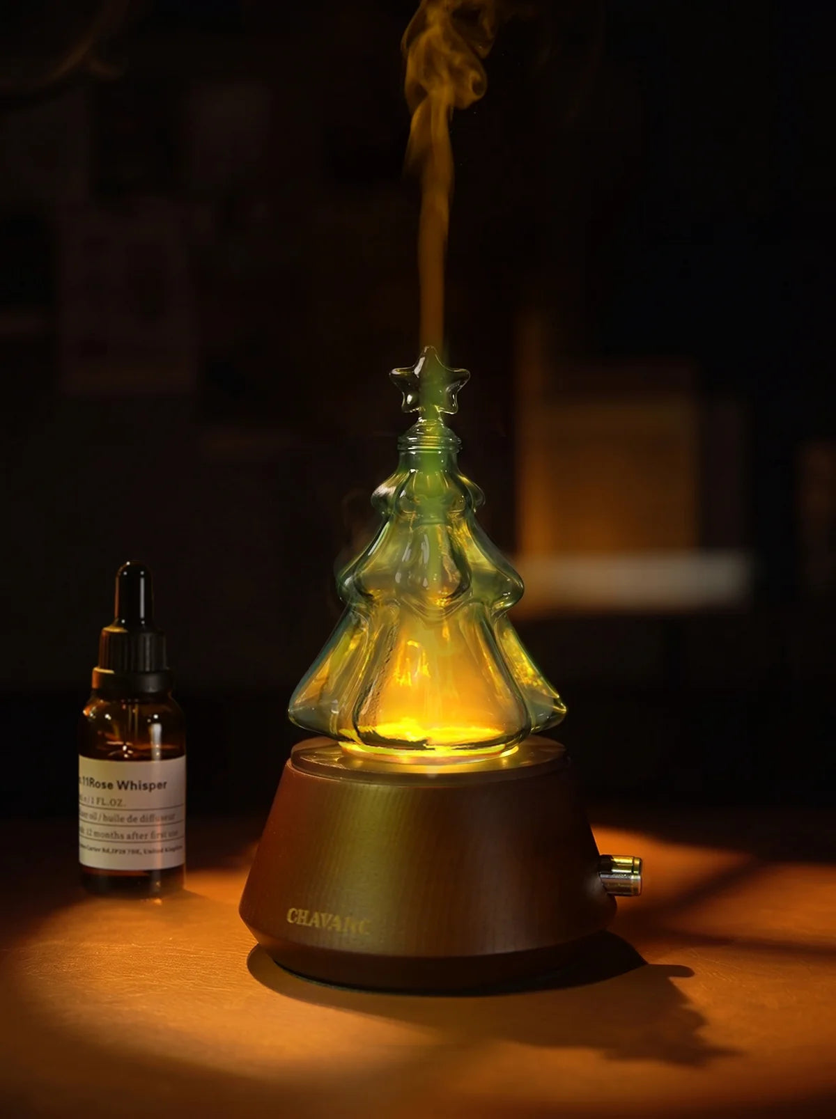 Gloryboundus Retro Waterless Nebulizing Ash Wood Diffuser - Pinecone Edition (Cordless)
