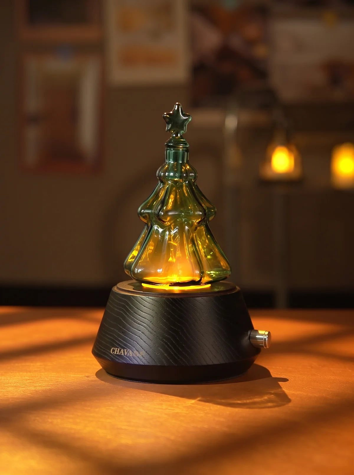 Gloryboundus Retro Waterless Nebulizing Ash Wood Diffuser - Pinecone Edition (Cordless)