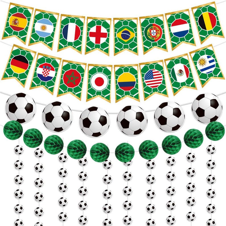 🔥Last Day 60% OFF🔥2026 World Cup Party Decorations International Flags Banner Soccer Trophy & World Flags for Sports Events, Bars, Parties Classroom Decor