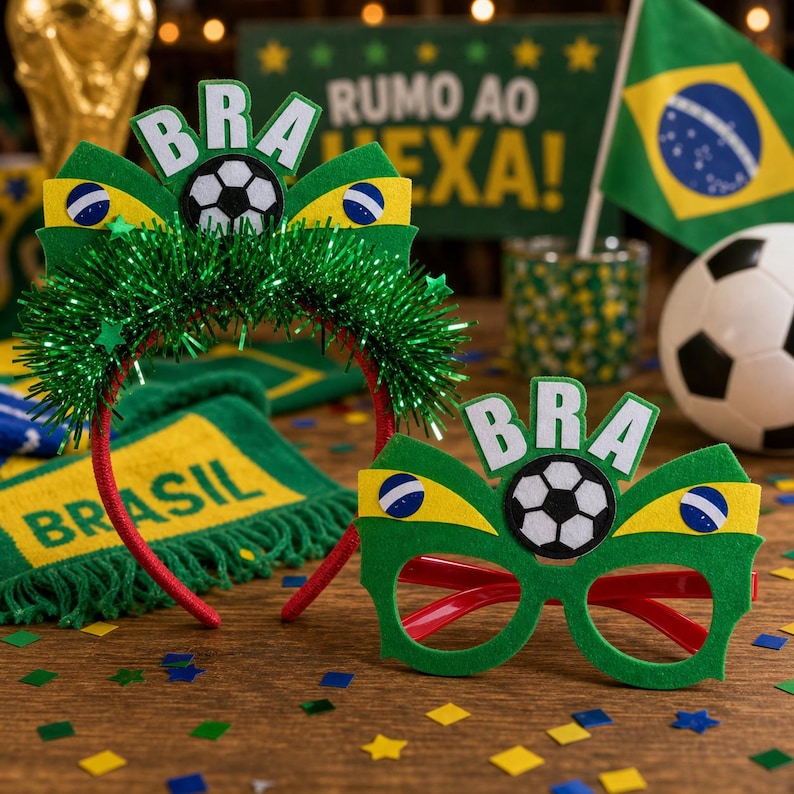 🔥Last Day 60% OFF🔥World Cup Fan Kit – 2026 World Cup Party Headbands & Glasses – National Team Soccer Accessories – Match Day Celebration Gear