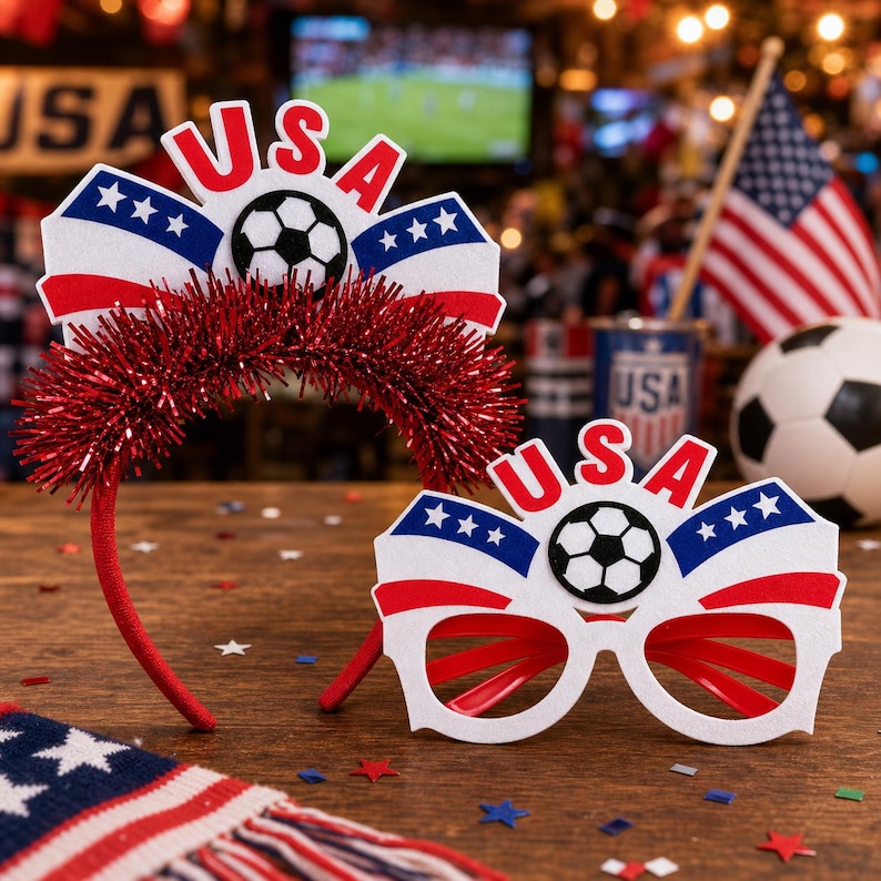 🔥Last Day 60% OFF🔥World Cup Fan Kit – 2026 World Cup Party Headbands & Glasses – National Team Soccer Accessories – Match Day Celebration Gear