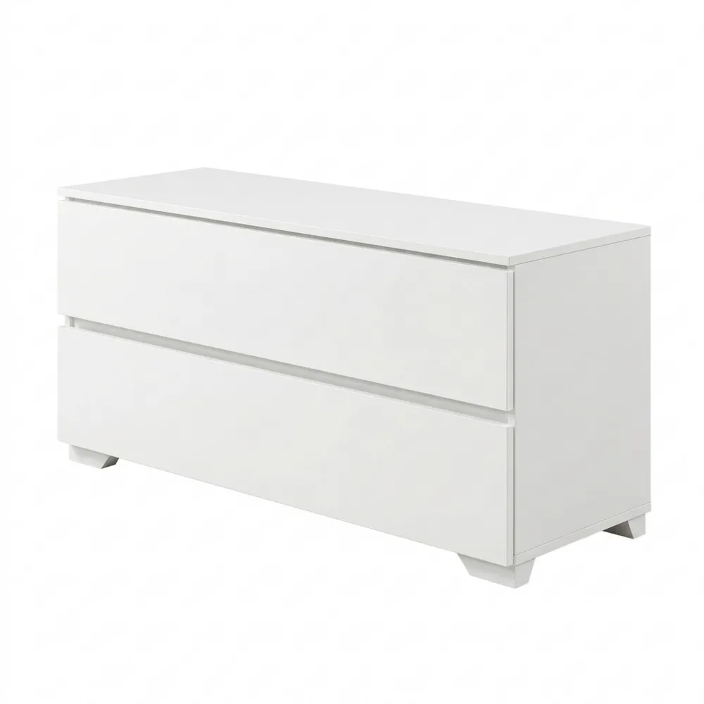 Moderner Weißer TV-Schrank 180 cm mit LED und Ablagefächern