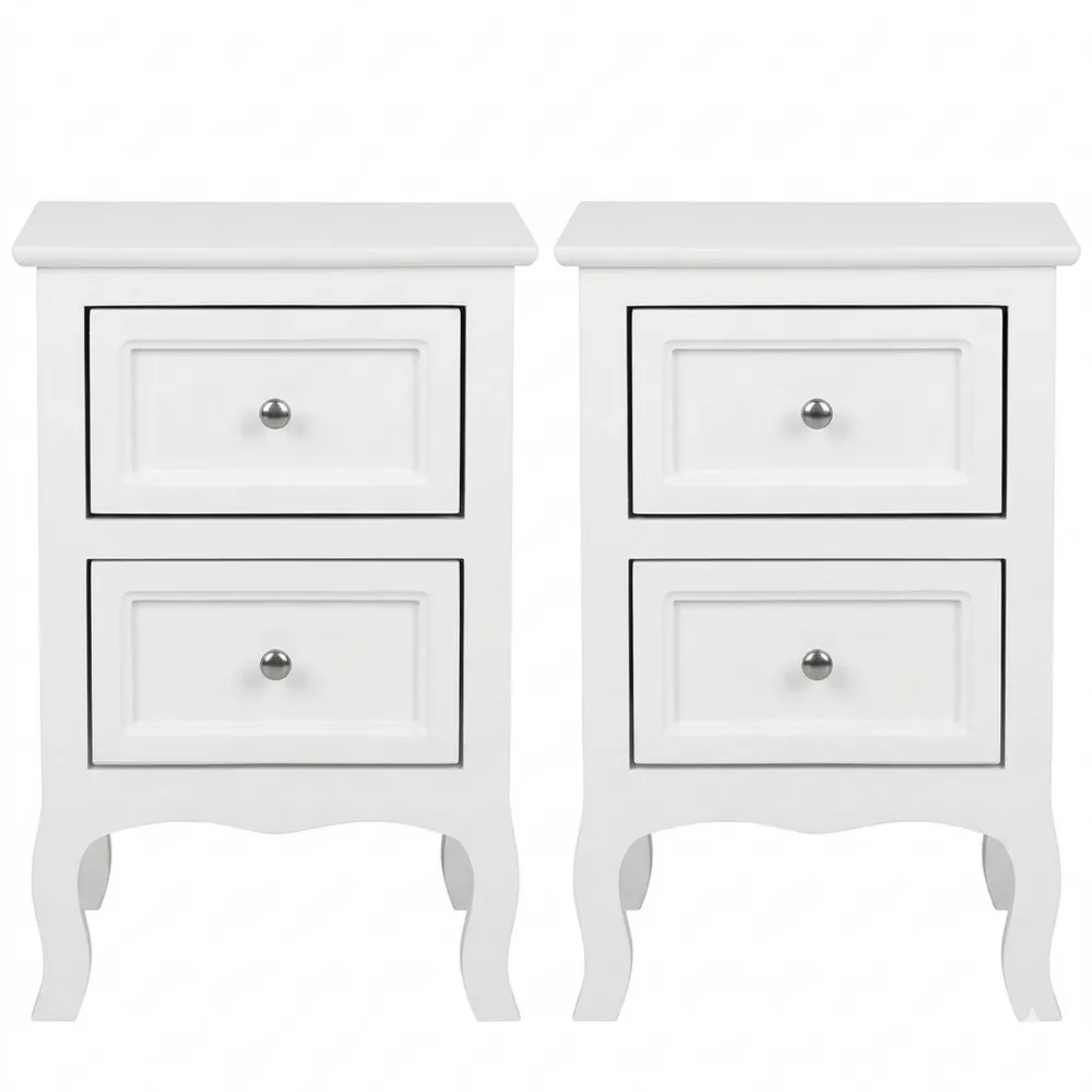 Moderner Nachttisch im 2er-Set mit Schubladen