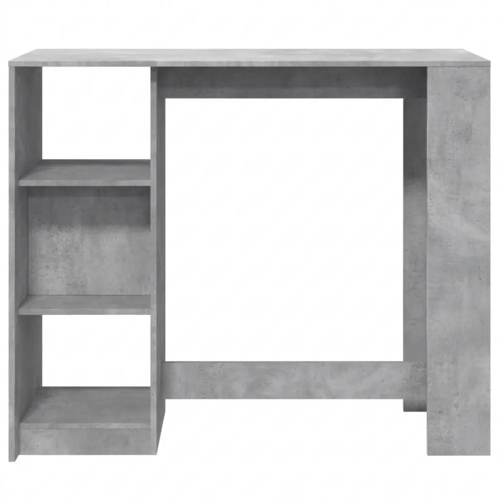Moderner Bartisch mit Regal in Betongrau für Esszimmer