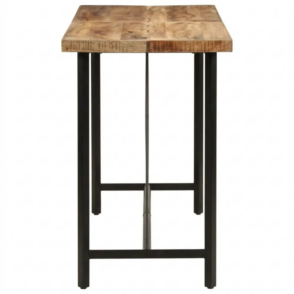 Massivholz Bartisch mit Eisenakzent, multifunktionaler Bistrotisch