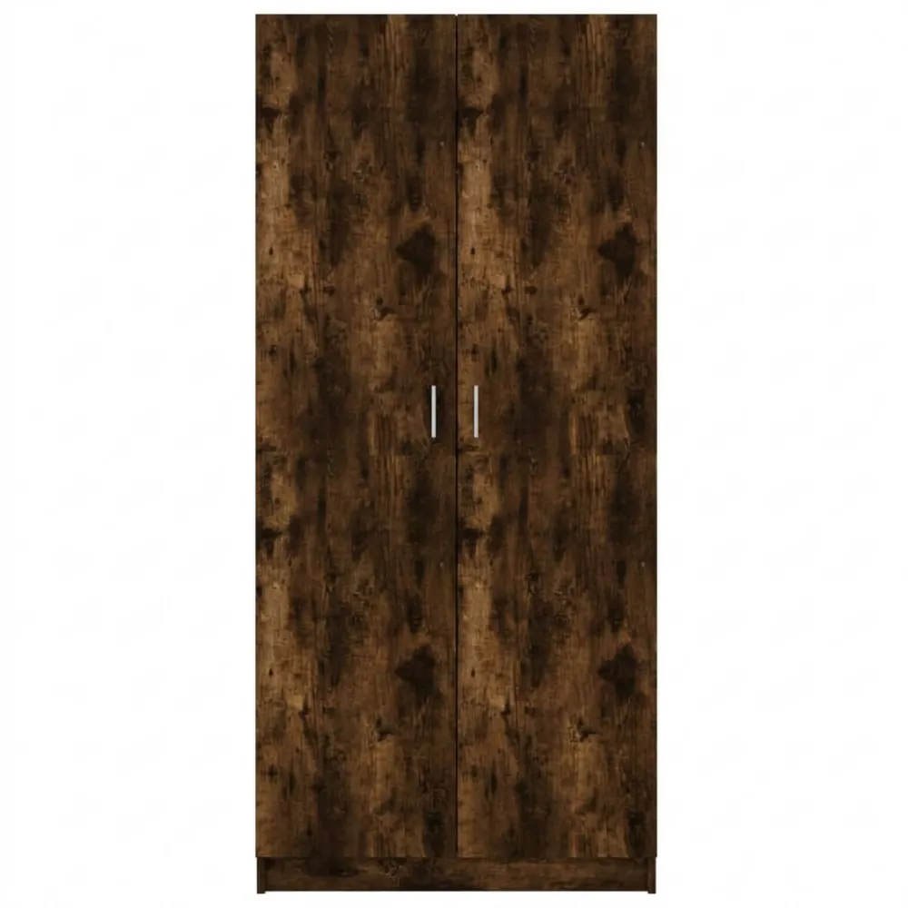 Kleiderschrank mit 2 Türen in Räuchereiche Finish, 80x52x180 cm