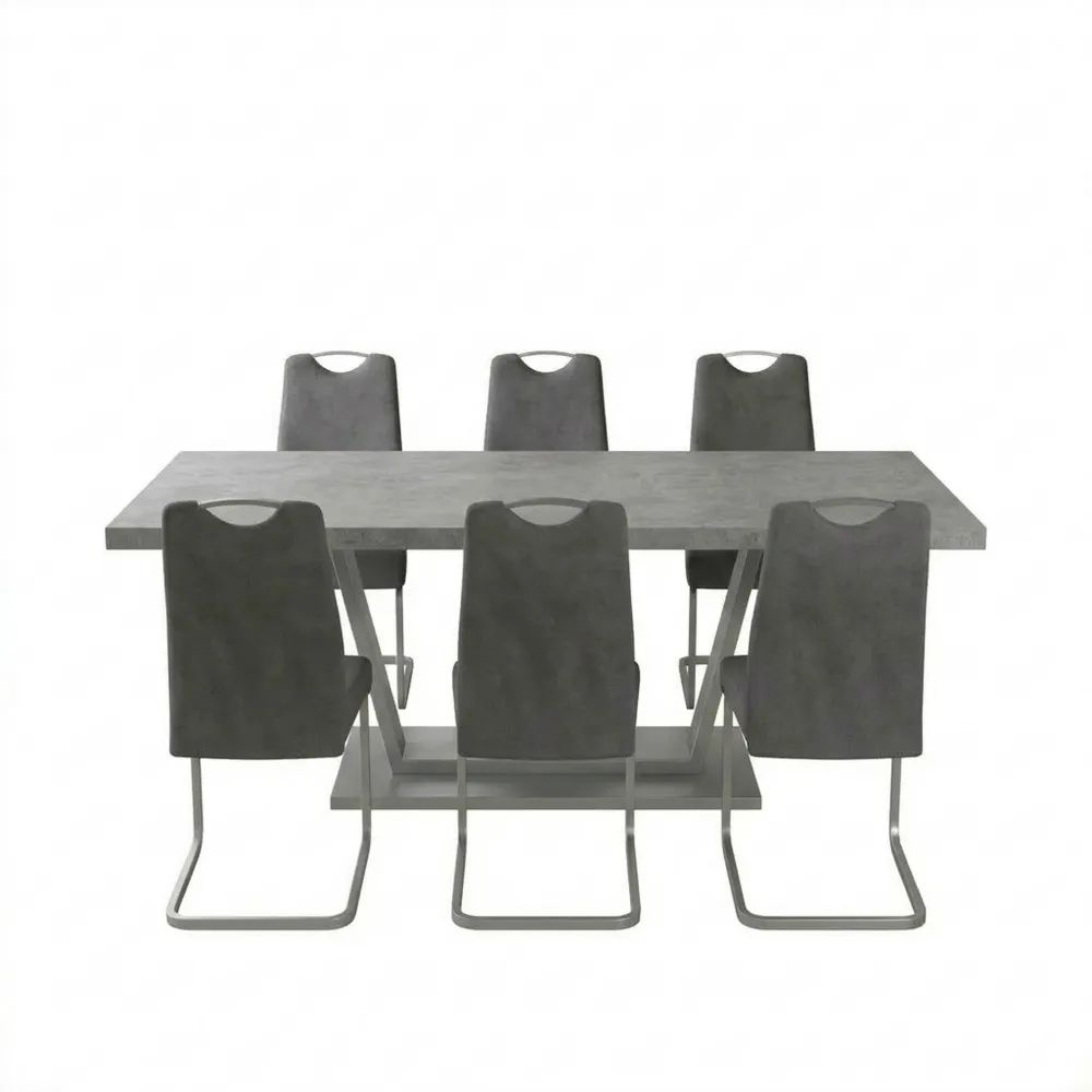 Ausziehbarer Esstisch mit Stühlen für Wohnzimmer und Küche