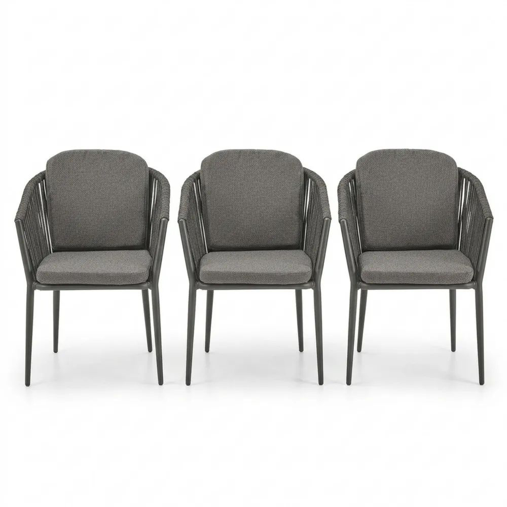 Moderner Stapelstuhl für Garten und Terrasse, wetterfest und komfortabel