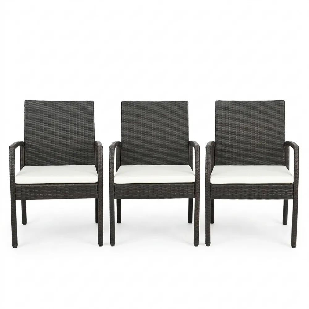 Wetterfeste Gartensessel mit Kissen für Terrasse und Balkon, bis 180 kg belastbar