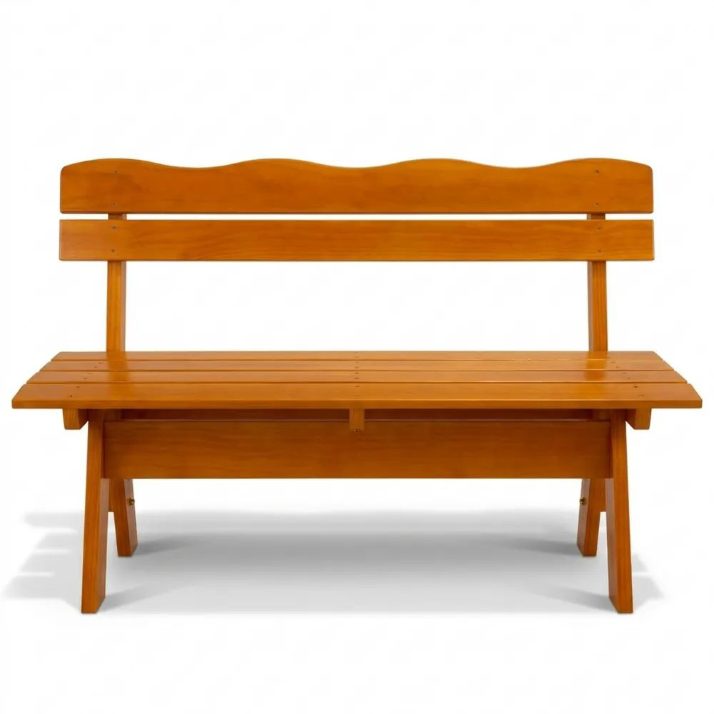 Wetterfeste Holz-Gartenbank für Balkon und Terrasse, 3-Sitzer