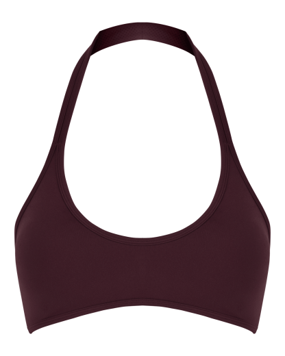 Serenity Soft Halter Contour Crop | Wine