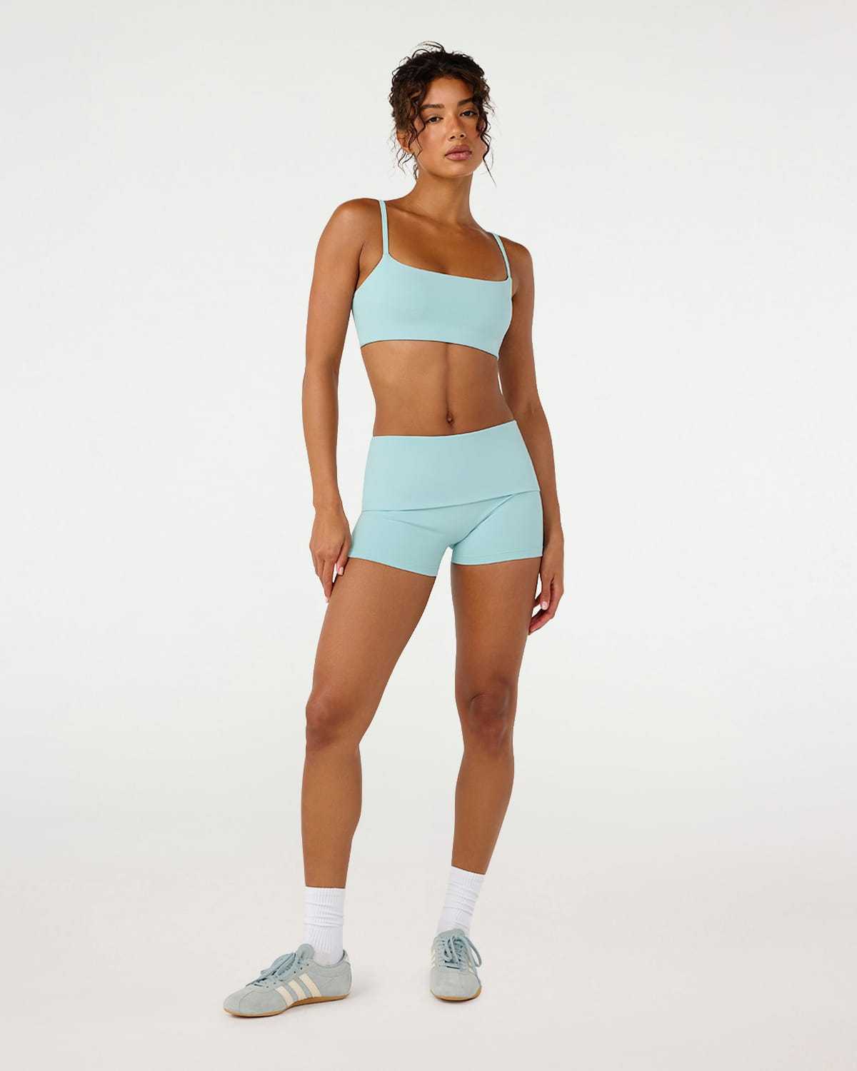 Form Invisible Scrunch Fold Over Shorts 3" | Aquatic