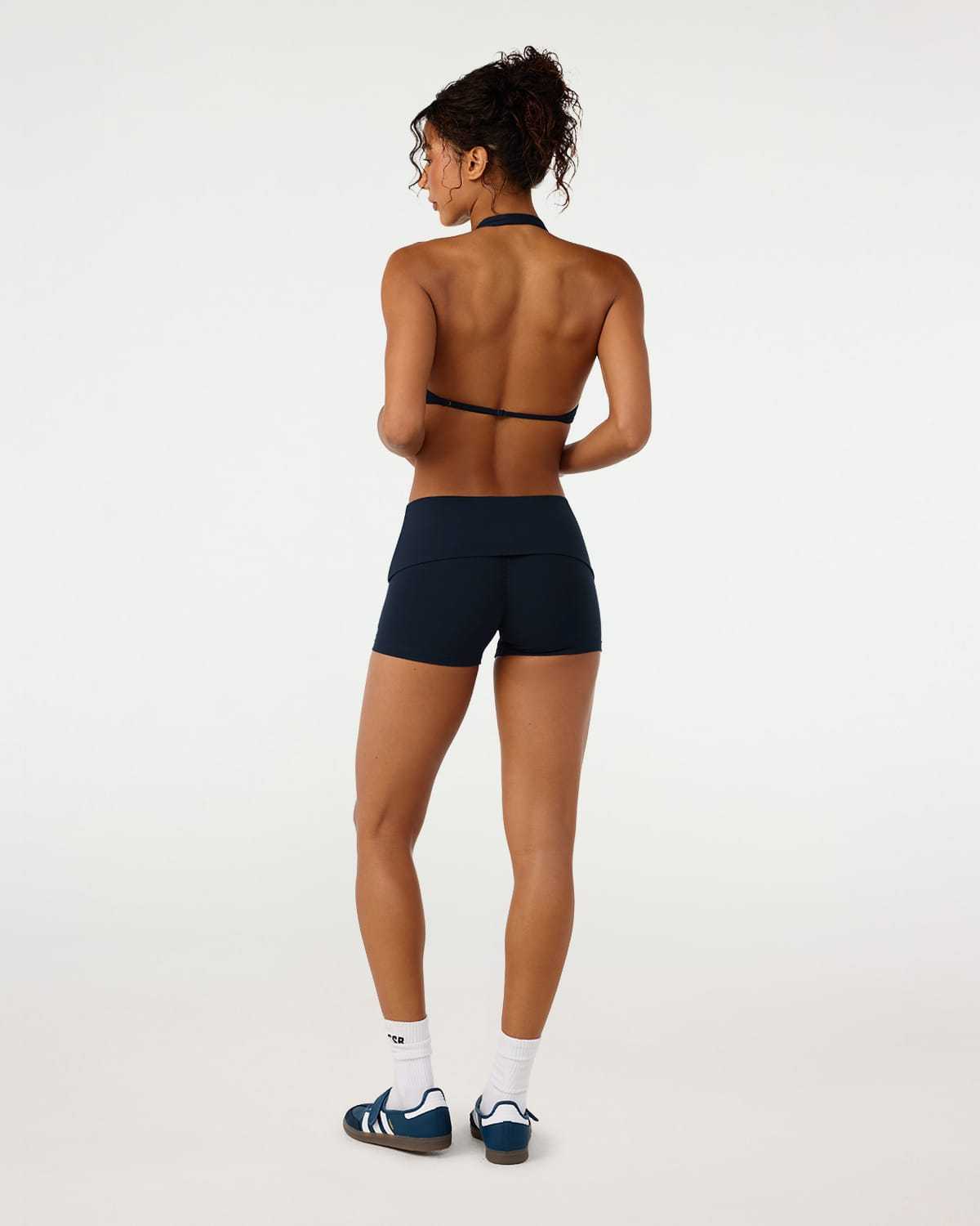 Form Invisible Scrunch Fold Over Shorts 3" | Deep Navy