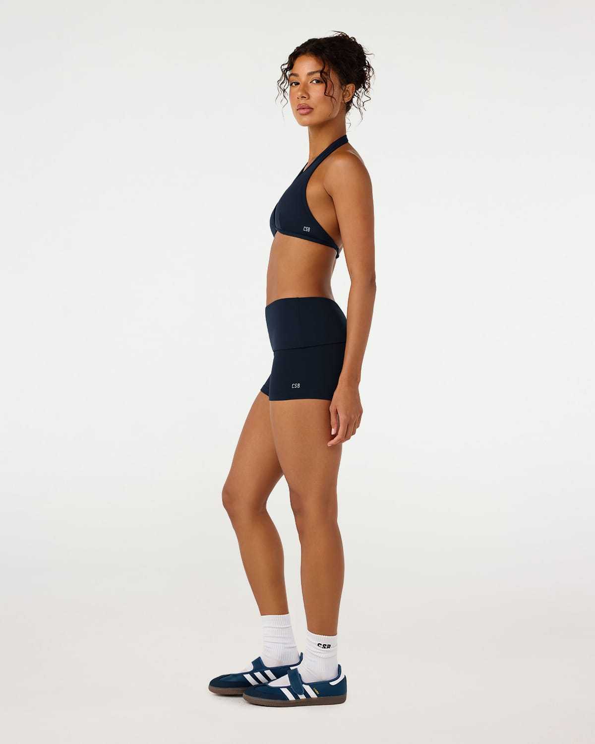 Form Invisible Scrunch Fold Over Shorts 3" | Deep Navy