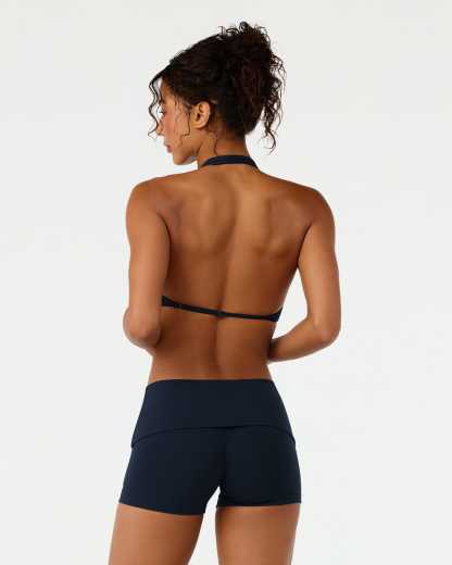 Form Triangle Halter Crop | Deep Navy