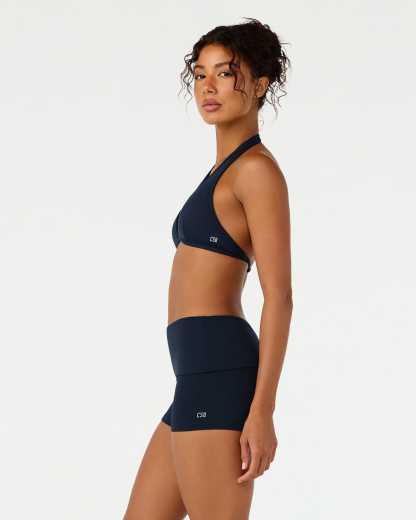 Form Triangle Halter Crop | Deep Navy