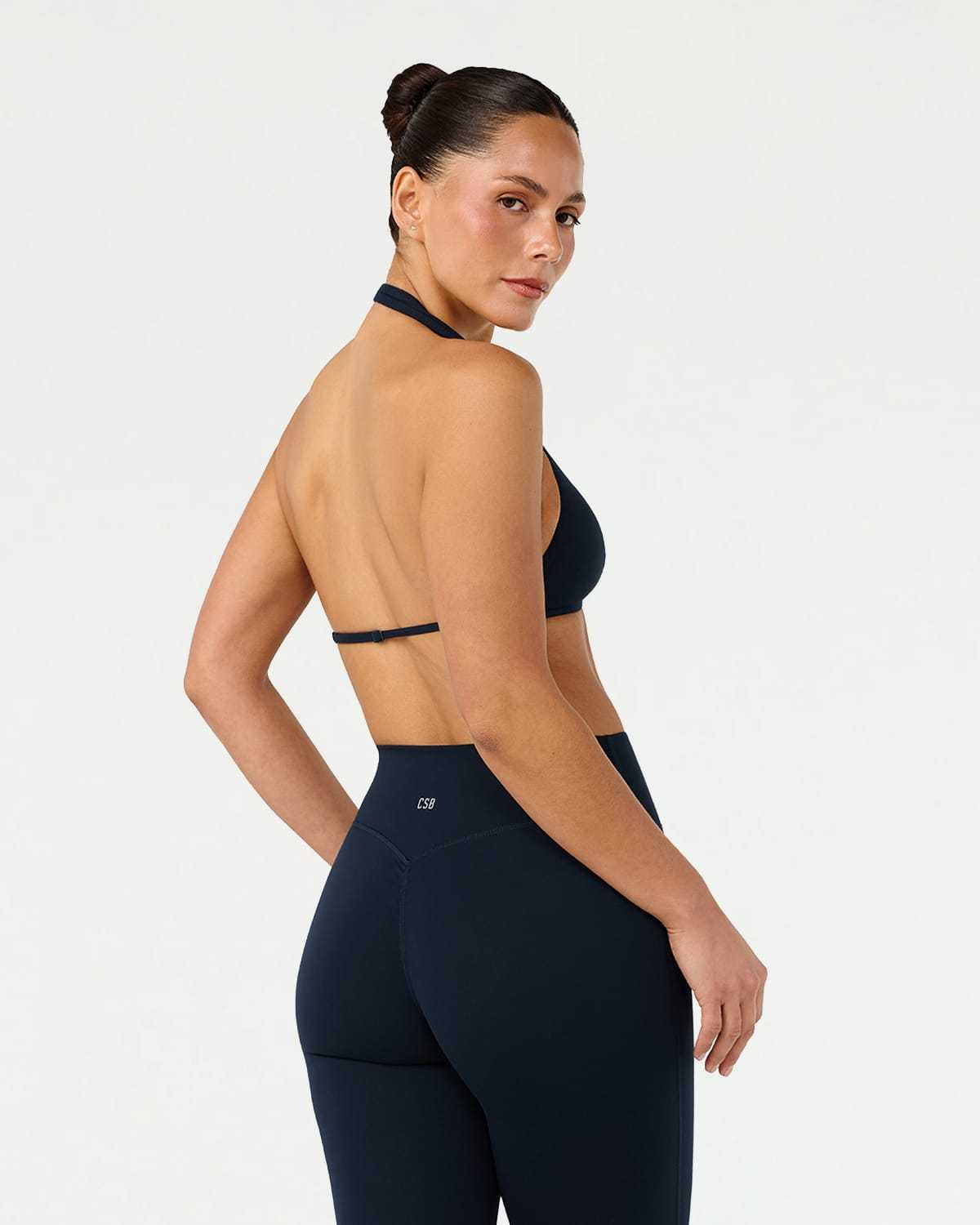 Form Triangle Halter Crop | Deep Navy