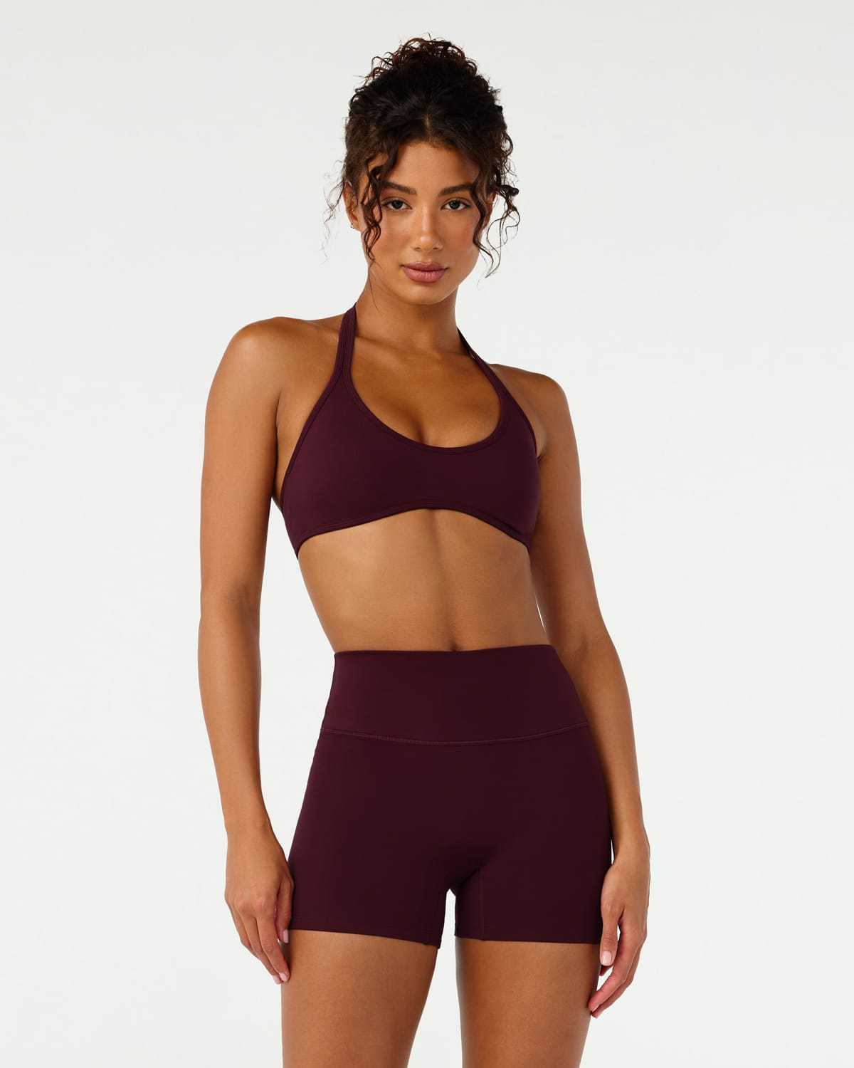 Serenity Soft Halter Contour Crop | Wine