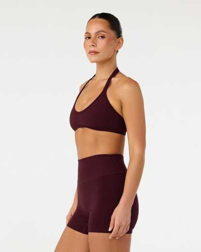 Serenity Soft Halter Contour Crop | Wine