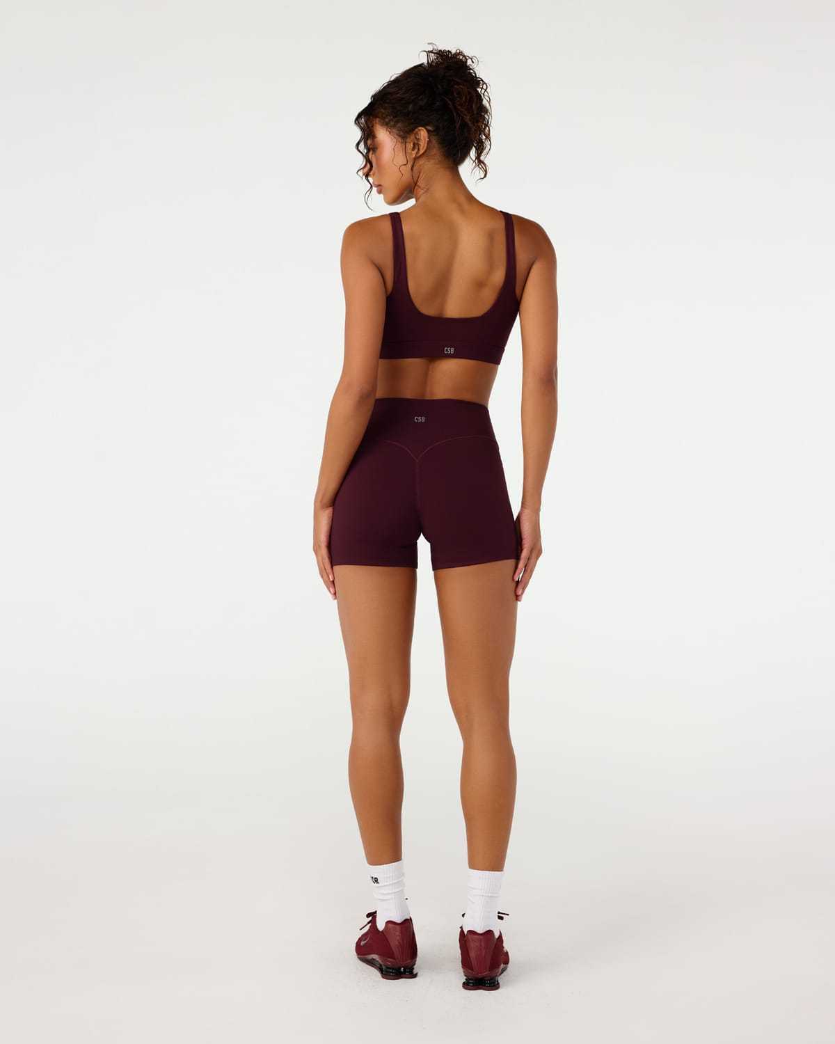 Serenity Soft Invisible Scrunch Shorts 4" | Wine