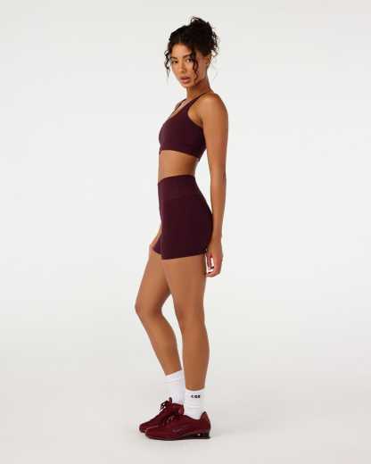 Serenity Soft Invisible Scrunch Shorts 4" | Wine