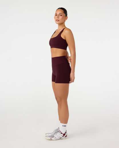 Serenity Soft Invisible Scrunch Shorts 4" | Wine