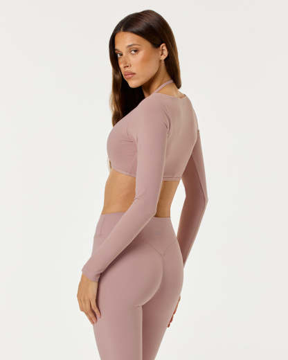 Form Contour Long Sleeve Crop | Rose