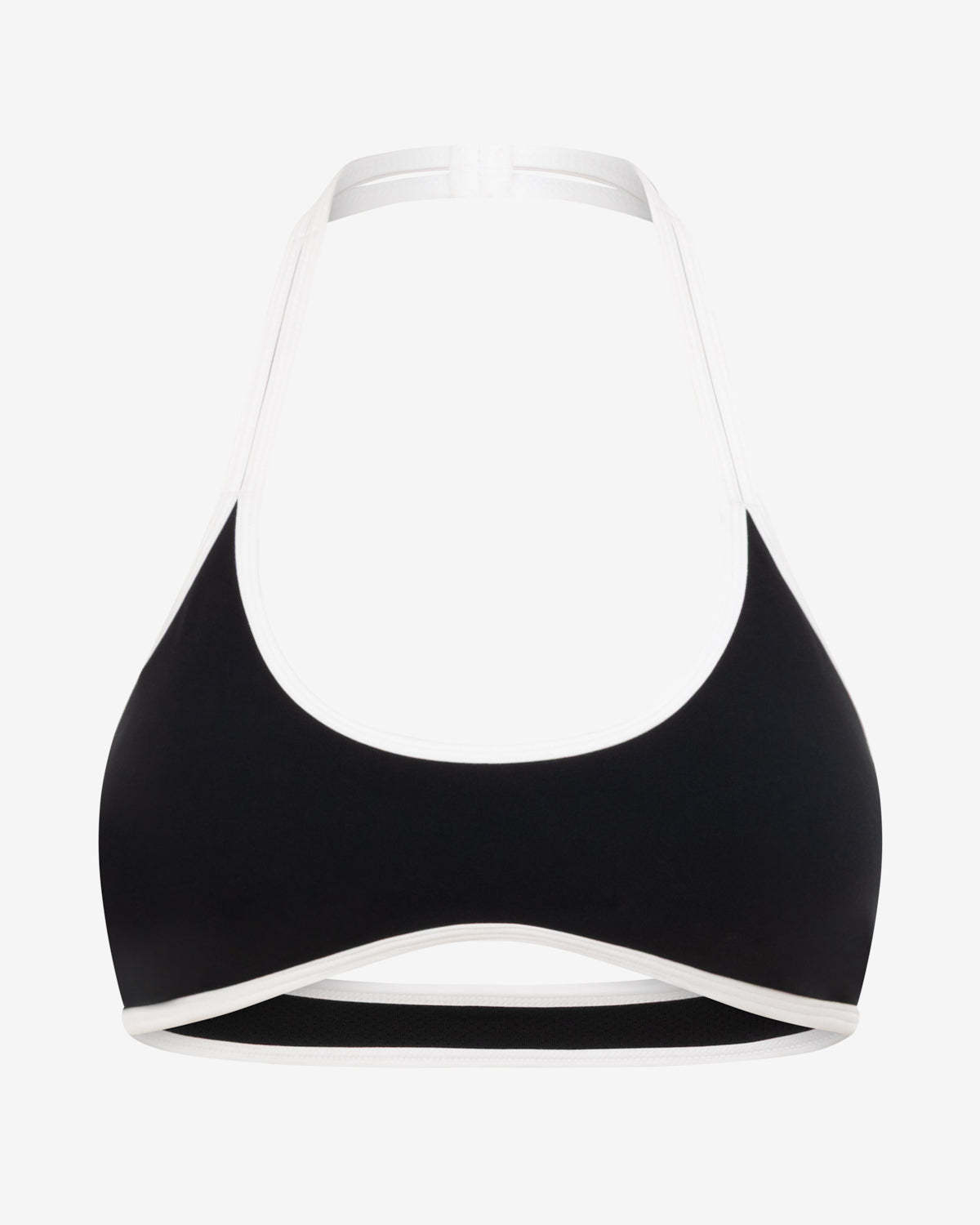 Serenity Halter Crop | Black Two Tone
