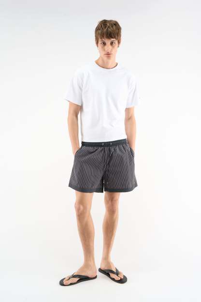 Pinstripe Black Swimpants