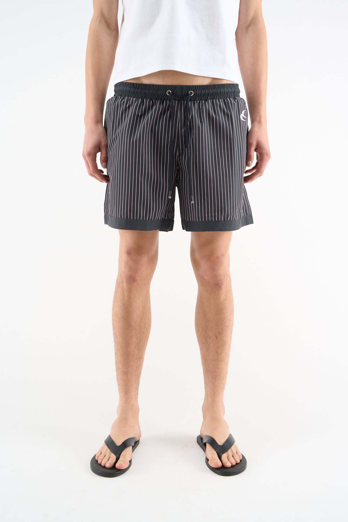 Pinstripe Black Swimpants