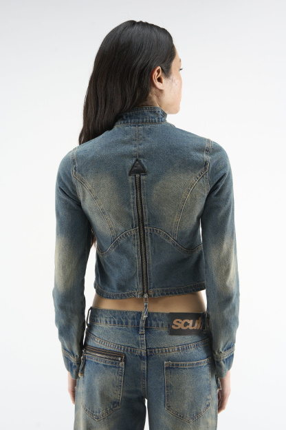 Marlen Washed Blue Jacket